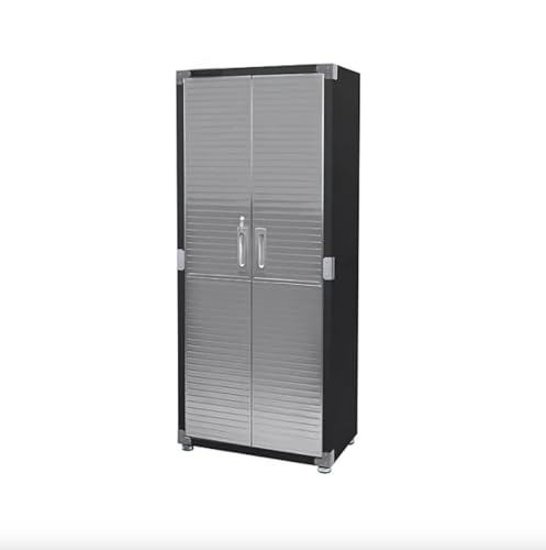 Heavy-Duty Storage Cabinet with Roller Doors, Rolling Casters (Graphite Black, 30" W x 18" D x 72" H) - color: Graphite Black, size: 30" W x 18" D x 72" H