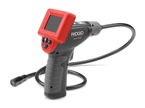 RIDGID 40043 Micro CA-25 Hand-Held Inspection Camera with 4' Cable, Borescope, Red