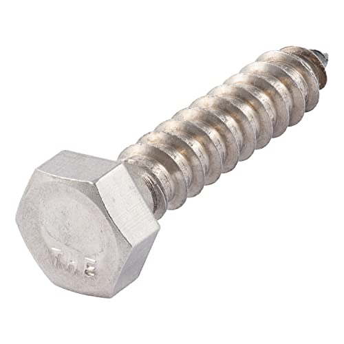 1/4 x 1-1/2 Stainless Lag Bolt (25-Pack) 18-8 Stainless Steel, Heavy Duty Hex Wood Lag Screw, ASME B18.2.1 Commercial/Industrial Grade by Makers Bolt - size: 1/4 x 1-1/2 (25 pack)