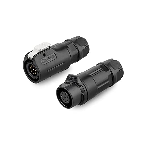 CNLINKO LP-12 IP68 Industrial Waterproof Connector Quick Plug Circular Connector PBT Plastic Shell Aviation Connector M12 2-8 Pin Male Plug and Female Plug (8 Pin) - size: 8-Pin, style: Polymer Housing Kit