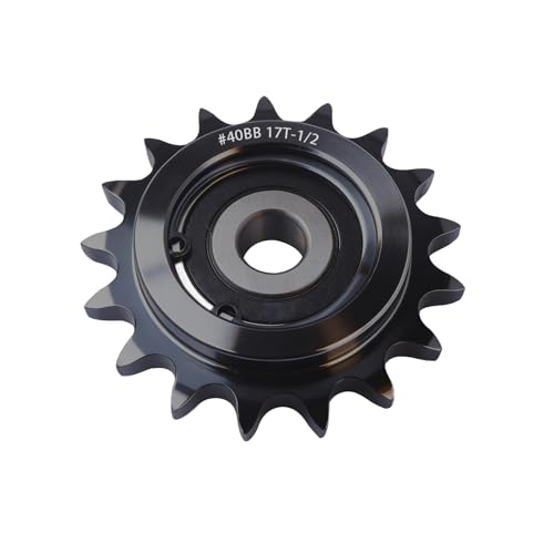 #40 Idler Sprocket 17 Tooth 1/2" Bore with 6201 Bearing Black Oxide Chain Tensioner for Mini Bike Go-Kart Light Duty Conveyor, Hardened Steel - size: 17tooth, style: 1/2‘’bore size