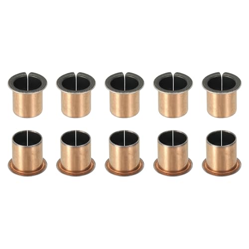 uxcell 10Pcs Flanged Sleeve Bearing 16mm Bore x 18mm OD x 20mm Length - size: 16x18x20mm, 24mm Flange Diax1.0mm Flange t
