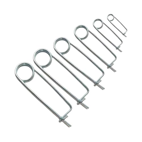 Steel Brooch Shape Cotter Safety Pin Spring Pin, Quick Lock Brooch Locking Fastener for Farm Lawn Garden Hook (0.25x3.03 in/6.3x77mm(2Pcs)) - size: 0.25 x 3.03 in (2 Pcs)