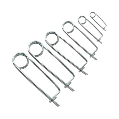 Steel Brooch Shape Cotter Safety Pin Spring Pin, Quick Lock Brooch Locking Fastener for Farm Lawn Garden Hook (0.25x3.03 in/6.3x77mm(2Pcs)) - size: 0.25 x 3.03 in (2 Pcs)