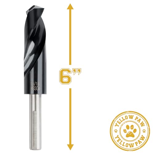 15/16 Inch Drill Bit for Metal - Industrial Grade M35 Cobalt Titanium Aluminum Nitrite - 15/16" Diameter & Total Length of 6" with Working Length of 3" Easily Drill Into Metal, Steel, & Aluminum - size: 15/16"