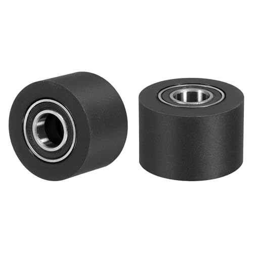 uxcell 2Pcs Plastic Roller Wheel with Bearings 3/8" x 1-3/16" x 3/4" - size: 3/8" x 1-3/16" x 3/4" (ID x OD x L)