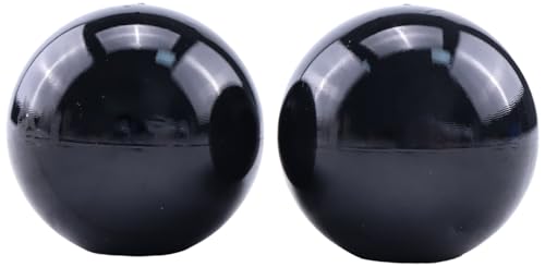 2PCS Threaded Ball Knob M6x35mm Compatible with M6 screw Joystick Handle in lighting installation, control levers, lawn mower, sports equipment and more, Black 1-3/8"