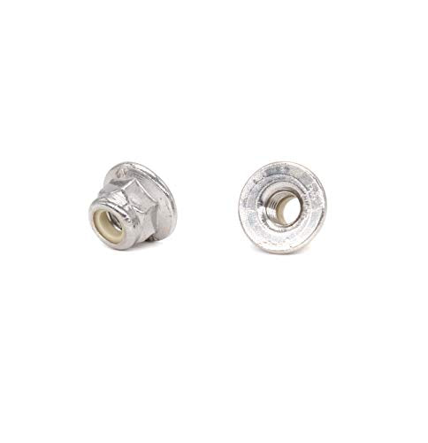 cSeao 30pcs M4-0.7mm Flange Nylon Inserted Lock Nuts 304 Stainless Steel 18-8 A2-70, DIN6926 - size: M4 30pcs