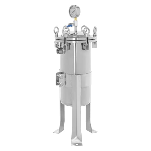 304 Stainless Steel Bag Filter,3/4" NPT Bag Filter Housing Sock Filter Stainless Steel Bag Filter Housing, 1.0MPa Industrial Sock Filter, 0-6t/H, Cover up to 0.97ft² (No.3) - size: No.3