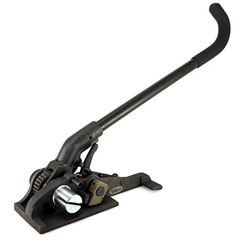 IDL Packaging S-300 Steel Strapping Tensioner for up to 1 1/4" Width Strapping - Heavy-Duty Windlass Tensioner Provide the High Tightening Force - Feedwheel Banding Tool with Long Service Life - size: 1 1/4"