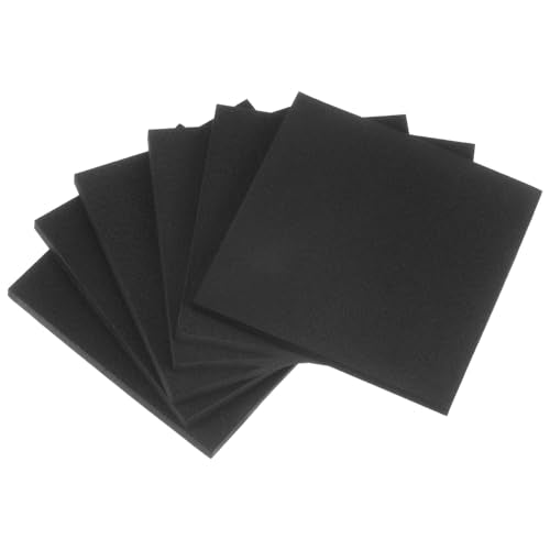 uxcell 6pcs Rubber Padding Sheets 1/4 Inch Thick x 4 Inch Long Square Neoprene Foam Sheet Non-Slip Anti Vibration Pads, Anti-Skid Noise - size: 1/4" Thick, 4" Length