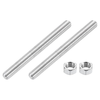 uxcell 3/8"-16 Fully All Threaded Rod, 2 Pcs 304 Stainless Steel Long Threaded Screw 4.3" Length Right Hand Threads for Furniture Mounting Assembly Fastening - size: 4.3"