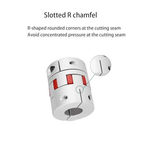 Aluminium Plum 3 Pieces Flexible Shaft Coupling Diameter 25mm Length 30mm Connector Flexible Coupler for 3D Printer CNC Machine and Servo Stepped Motor (D25 L30, 6-10mm) - size: 6mm to 10mm