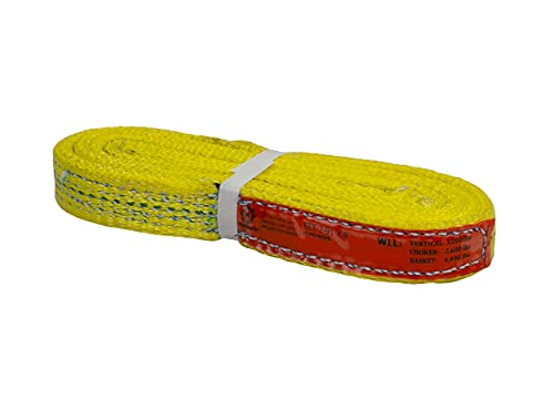 Kennedy Wire Rope & Sling Co. 1" x 8' 2-Ply Twist Eye Polyester Lifting Sling (Various Sizes in Listing) Made in The USA - color: 1" 2-Ply Twist Eye (Type 4), size: 1" x 8'