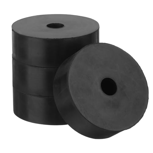PATIKIL Vibration Isolation Washer 2.4" OD 0.5" ID 0.8" Thick, 4 Pack Rubber Round Anti Mechanical Damping Feet Pads, Black - size: 2.4"x0.5"x0.8"