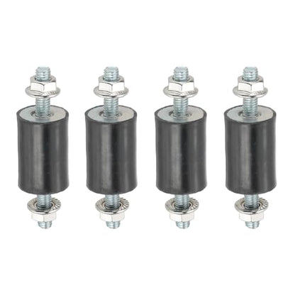 PATIKIL M6 20x30mm Rubber Isolator Mounts, 4 Pcs Rubber Studs Shock Absorber Anti-Vibration Isolation Damping Mounts with Lock Nuts for Motor, Air Compressor, Engines (66mm Height) - size: M6-20x30x66mm