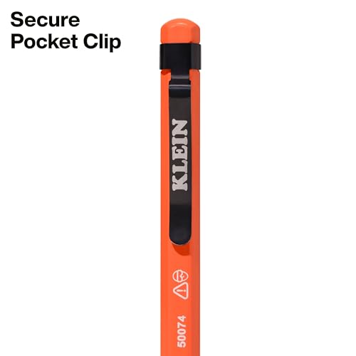 Klein Tools 50074 2-Pack Pipe Reamer Pen, Deburring Tool for PVC and Metal Conduit, Free-Spinning Blade, Pocket Clip Storage, Professional Reamer Tool