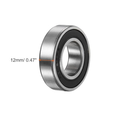 uxcell 60/22-2RS Deep Groove Ball Bearing, 2pcs 22mm x 44mm x 12mm Hign Carbon Chrome Steel Z1 Double Rubber Sealed Bearing - size: 22mm x 44mm x 12mm