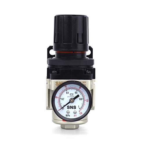 SNS AR3000-N02 Female Thread 1/4 NPT Air Pressure Regulator 0-150 PSI Adjustable,Bracket,Gauge - color: AR, size: 3000-N02