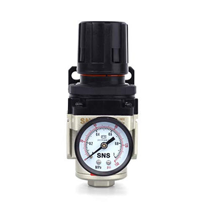 SNS AR3000-N03 Female Thread 3/8 NPT Air Pressure Regulator 0-150 PSI Adjustable,Bracket,Gauge - color: AR, size: 3000-N03