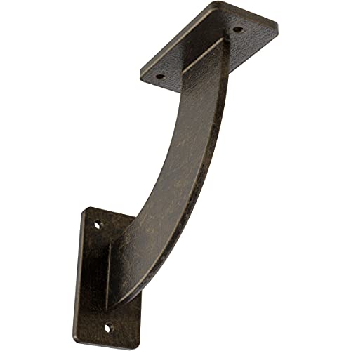 2" W x 7" D x 7" H Bradford Steel Bracket, Antiqued Pale Gold - color: Antiqued Pale Gold, size: 2-in. W x 7-in. D x 7-in. H