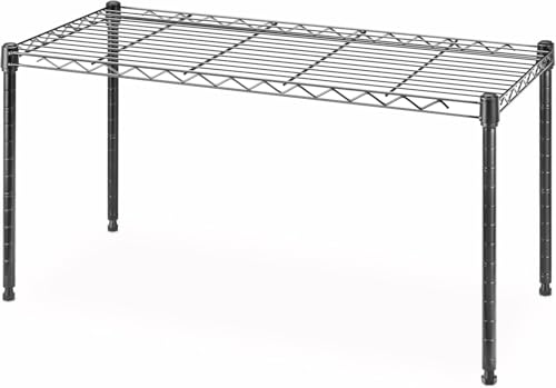 Whitmor 1 Tier Shelving Units, Wire Rack Storage Organizer, 30" L x 14" W x 15" H, Black - color: Black, size: 1-TIER,30"L x 14"W x 15"H,Black