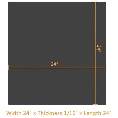 HooTown Solid Rubber Sheets Strips, No Adhesive Neoprene Rubber Rolls Seal - size: 24” Wide x 24” Long, style: 1/16" Thick