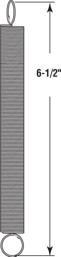 Prime-Line SP 9622 Extension Spring, Spring Steel Construction, Nickel-Plated Finish, 0.054 GA x 5/8 In. x 6-1/2 In., Closed Single Loop, (2 Pack) - size: 5/8 in. x 6-1/2 in.