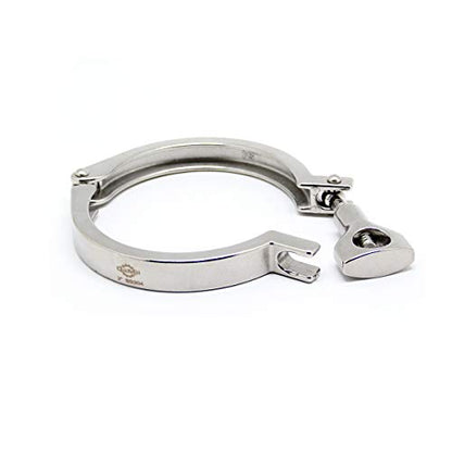 Tri Clamp 3" Stainless Steel 304 Heavy Duty Sanitary Clamp Single Pin with Silicone Gasket - size: 3 inch