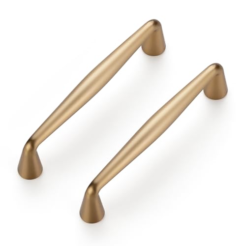 Ravinte Champagne Bronze Cabinet Handles Solid Handles,3-3/4 Inch,5 Pack - color: Champagne Bronze, size: 3-3/4 Inches Hole Center
