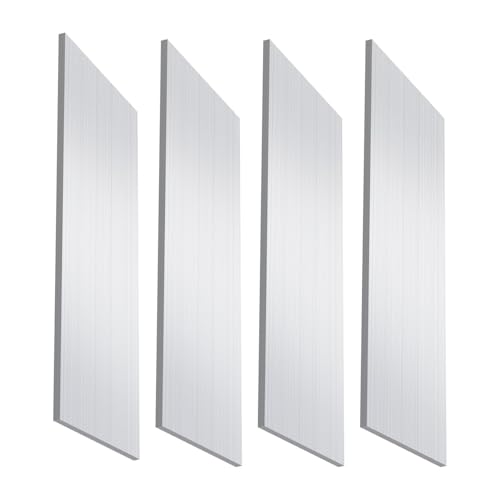 6061 Aluminum Flat Bar, 1/4" x 2" x 12" Rectangle Aluminum Bar Stock, T6511 Solid Mill Stock for Industrial Building, DIY Projects, Metal Crafting and Fabrication（4 Pcs ） - size: 1/4" x 2" x 12"