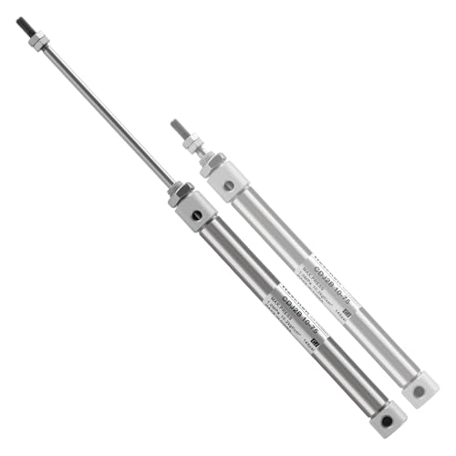 Heschen Stainless Steel Slim Air Pneumatic Cylinder, CDJ2B 10-75, M5 Port, 10mm Bore, 75mm Stroke, Double Acting Single Rod - size: 75mm Stroke