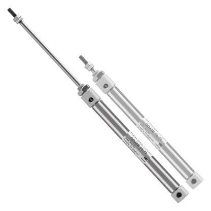 Heschen Stainless Steel Slim Air Pneumatic Cylinder, CDJ2B 10-75, M5 Port, 10mm Bore, 75mm Stroke, Double Acting Single Rod - size: 75mm Stroke