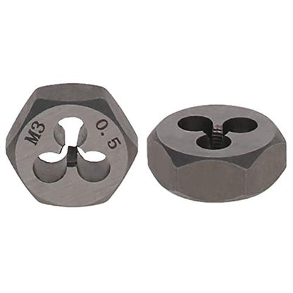 Utoolmart Hex Rethreading Die, M3 x 0.5 Pitch, Carbon Steel Thread Die, Hex Rethreading Die Machine Thread Die, Hexagon Taper Pipe Die, 1 Pcs - size: M3×0.5 Standard Teeth