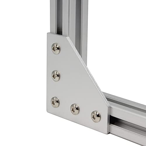 8PCS Corner Bracket Plate Outside Joining Plate for 4040 Series Aluminum Profile 3D Printer Frame (L-Silver-4040) - style: L-Silver-4040