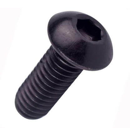 1/4-20 x 1/2" Button Head Socket Cap Bolts Screws (1/4" to 2" Available), 304 Stainless Steel 18-8, Black Exterior Finish, Allen Hex Drive, Fully Thread, 10Pcs - size: 1/4-20 x 1/2" (10 PCS)