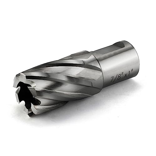 Annular Cutter JESTUOUS 7/8 Inch Cut Diameter 3/4 Weldon Shank 1 Cut Depth