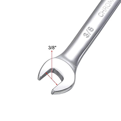 uxcell 3/8 Inch Ratcheting Combination Wrench SAE 72 Teeth 12 Point - size: 3/8"