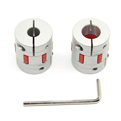 2PCS 8mm to 12mm Aluminium Plum Flexible Shaft Coupling D25 L30 8x12mm Connector Flexible Coupler for 3D Printer CNC Machine and Servo Stepped Motor（8x12mm） - style: 8-12mm