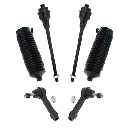 TRQ Front Steering Kit Steering Rack & Pinion Bellow Tie Rod - style: PSA27300