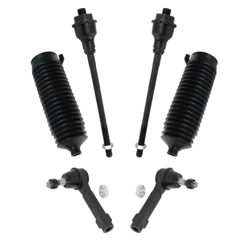 TRQ Front Steering Kit Steering Rack & Pinion Bellow Tie Rod - style: PSA27300