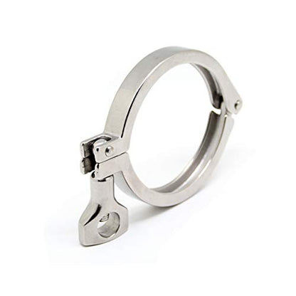 TC 3.5" Tri Clamp Stainless Steel 304 with Silicone Gasket - Heavy Duty Sanitary Single Pin Tri Clamp Clover - size: 3.5 inch