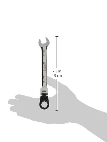 Williams JHW1218RCF Flex-Head Reversible Ratcheting 12-Point SAE Combination Wrench, with High Polish Chrome Finish - 9/16-Inch - size: 14.29mm, style: SAE