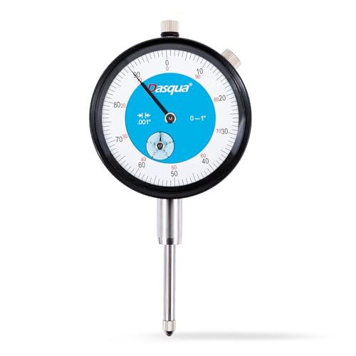 Dasqua Industrial Dial Indicator, Precision Dial Gauge, 0-1" Measuring Range