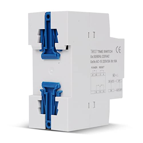 TM627 Multi-Voltage Programmable Auto Cycle Timer Switch 110VAC 16A Load 1 Second-99 Hours DIN Rail Mount Digital Time Relay - size: 110VAC