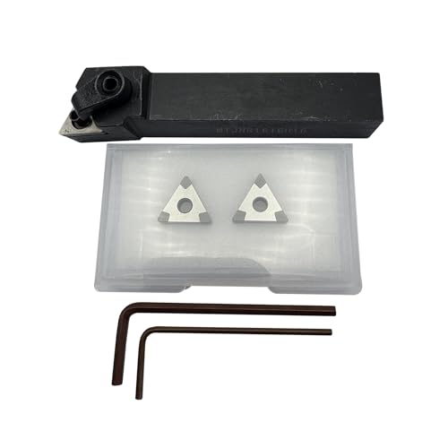 TNMG160404&TNMG160408 CBN-6 Boron Nitride Turning Insert with MTJNR1616H16 External Turning Lathe Cutting Tool Holder,High Speed Finishing of Heat Treated Steel,Sintered Ferrous Alloy and Cast Iron