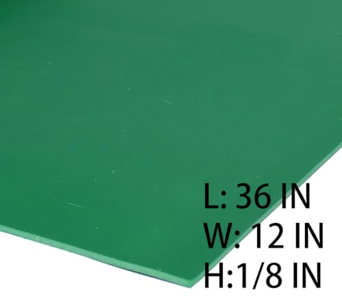 Neoprene Rubber Sheet Solid Rubber Strips Roll Mat PadInsulation High Temperature Rsistant for DIY Gaskets, Pads, Sealing, Cushion (Green, 12" X 36" X 1/8" (.125")) - color: Green, size: 12" X 36" X 1/8" (.125")