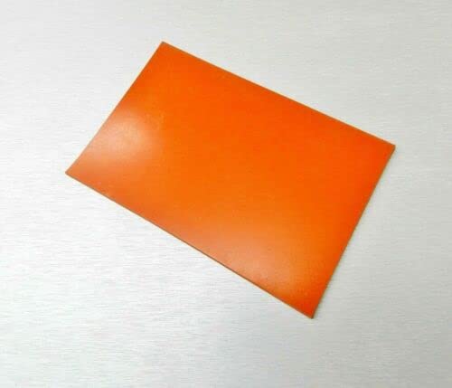 JTS 1/8" Silicone Rubber Sheet High Temp Solid Red/Orange Commercial Grade 4" X 8" Square Made in USA