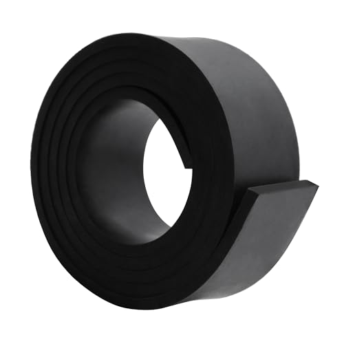 DEVNOL Neoprene Rubber Strip 1/4 (.250)" Thick X 2" Wide X 5'Long Grade 65A for Gasket, Surface Protection, Sealing - size: 1/4" x 2" x 5'
