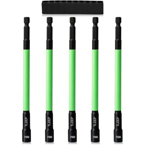 150MM 7mm Magnetic Power Nut Driver Set for Impact Drill, 1/4" Hex Head Drill Bit Set SAE Screwdriver Socket Set, Chrome Vanadium Steel Quick Change Chuck Socket Wrench Nut Setters - size: J.7mm